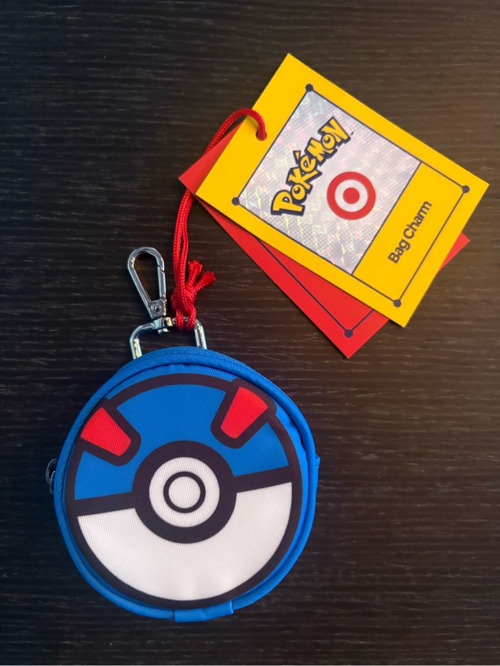 Target x Pokemon Blue Poké Ball Keychain, NWT